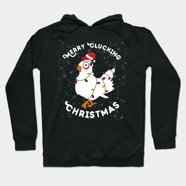 Merry Clucking Christmas Hoodie by MasliankaStepan